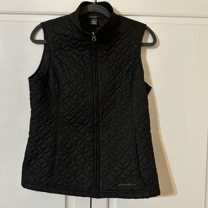 Eddie Bauer quilted black vest size Small